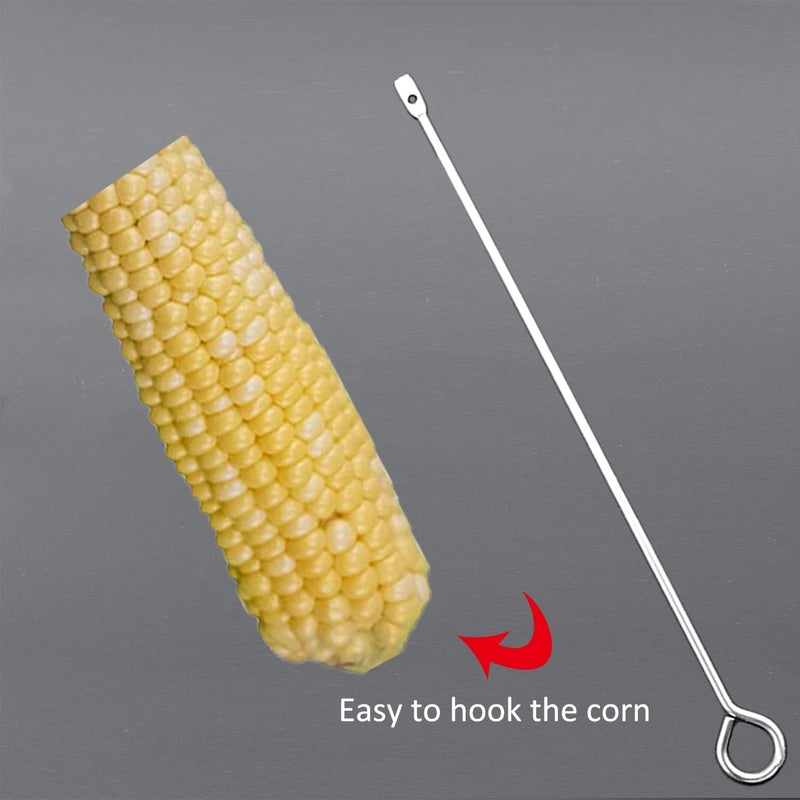 Essilnn Hanging Squirrel Feeder Outside Corn Cobs Holder for Squirrels Chipmunk Funny Toy (Stainless Steel C) - Image 4